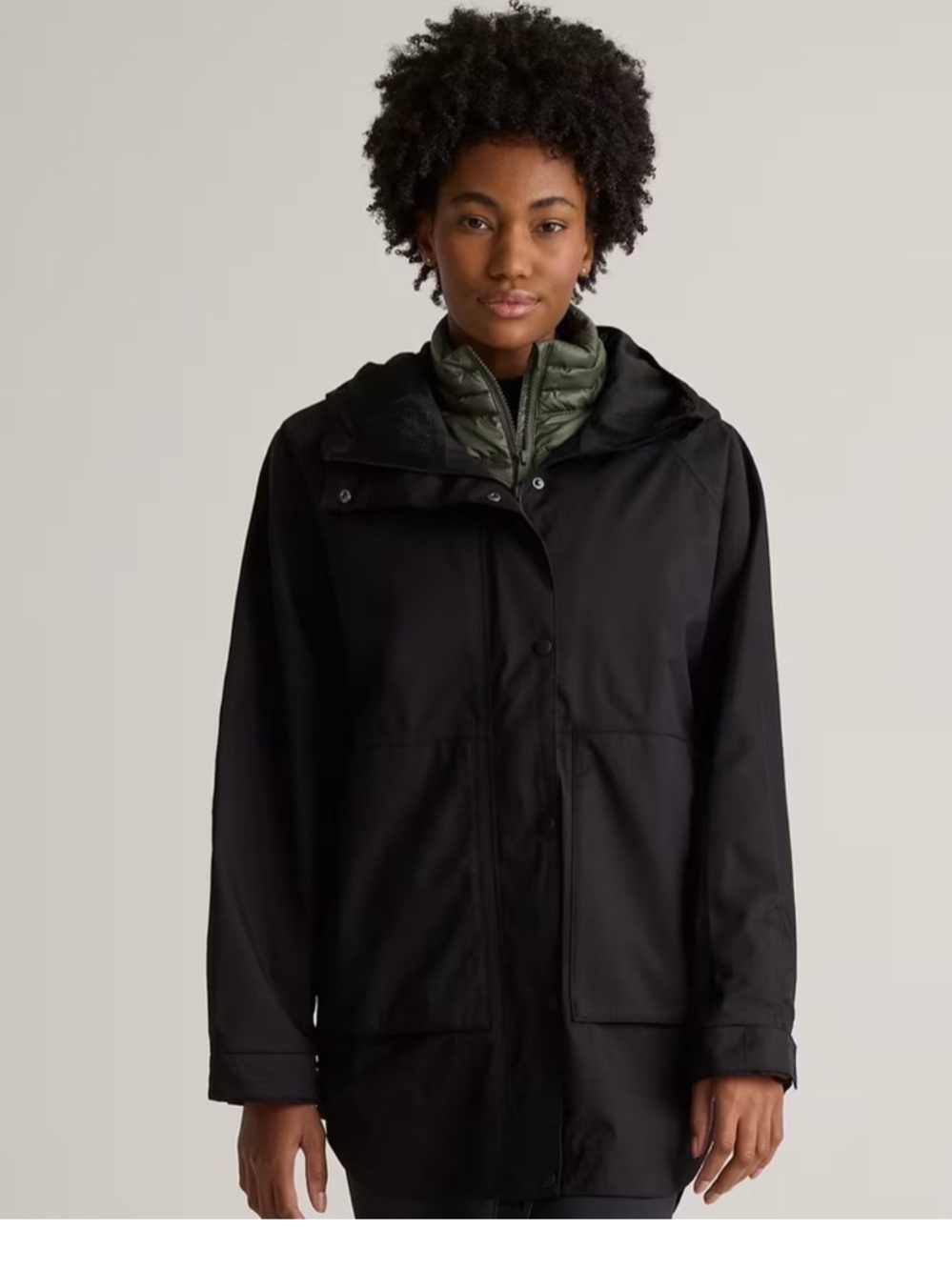 QUINCE Weatherproof Oversized Rain Jacket  - Size small
